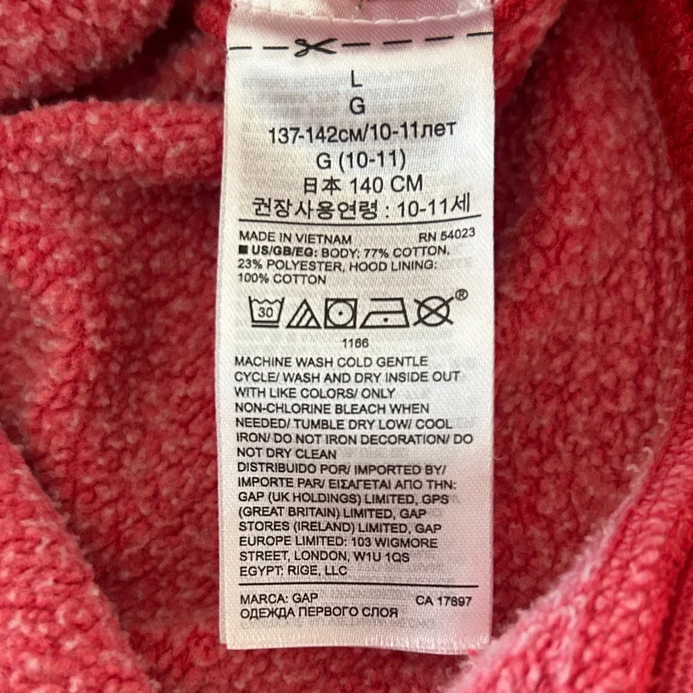 GAP Kids Athletic Logo Pullover Hoodie red